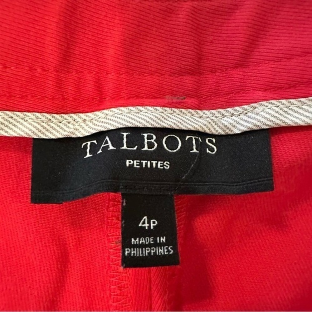 Talbots Womens 4P Pink Side Zip Straight Leg Dress Pants Petite PH95 - Picture 2 of 7